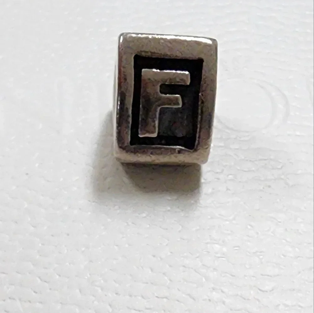 Pandora Sterling Silver Letter F Charm - Picture 2 of 9